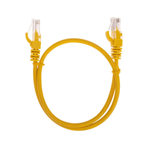 картинка Патч-корд U/UTP,  CAT 5e,  RJ45-RJ45, 26AWG, LSZH,  желтый,  0,5м REXANT от магазина Сантехстрой