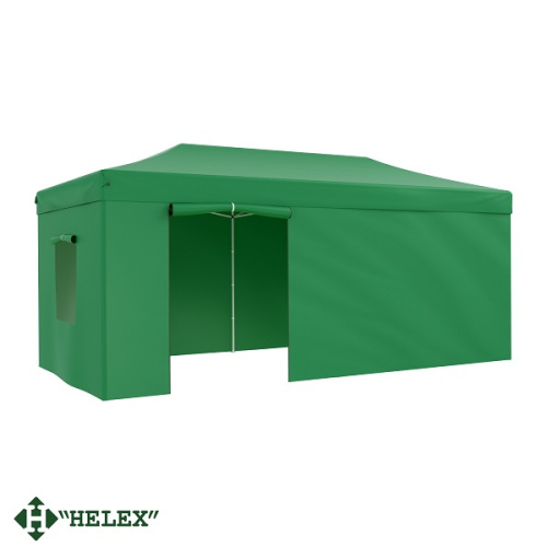 картинка Тент-шатер быстросборный Helex 4366 3x6х3м полиэстер зеленый от магазина Сантехстрой