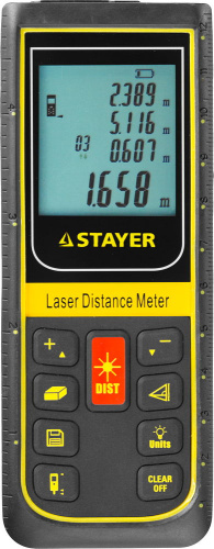картинка Дальномер PRO-Control лазерный, дальность 100м, точность 2мм, STAYER Professional 34959 от магазина Сантехстрой