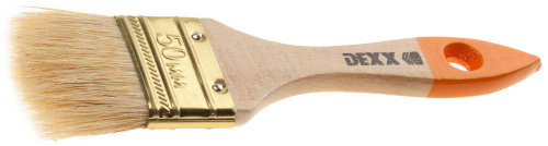картинка Кисть флейцевая DEXX, деревянная ручка, натуральная щетина, индивидуальная упаковка, 50мм от магазина Сантехстрой