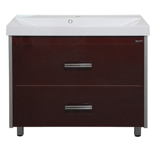 картинка Тумба под раковину Джулия QVATRO - 105 с 2 ящ. коричневая от магазина Сантехстрой