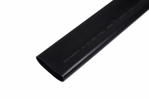 картинка Трубка термоусаживаемая СТТК (3-4:1) среднестенная клеевая 95,0/29,0мм,  черная,  упаковка 2 шт.  по 1м REXANT от магазина Сантехстрой