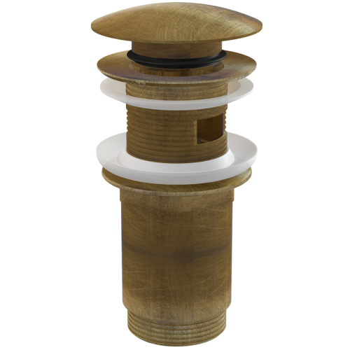 картинка Донный клапан для раковины Alcadrain click/clack 5/4", ANTIC, с большой заглушкой, бронза (A392-ANTIC) от магазина Сантехстрой