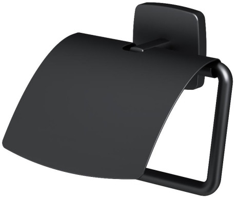 картинка A90341422 Gem, Держатель для туалетной бумаги с крышкой, черный от магазина Сантехстрой