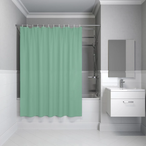 картинка Штора для ванной, 200x180 см, Полиэстер, зеленый, IDDIS (BS05P18i11) от магазина Сантехстрой