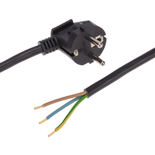 картинка Шнур электрический с вилкой ПВС 3х1,5 мм2 1,5м (черный) REXANT от магазина Сантехстрой