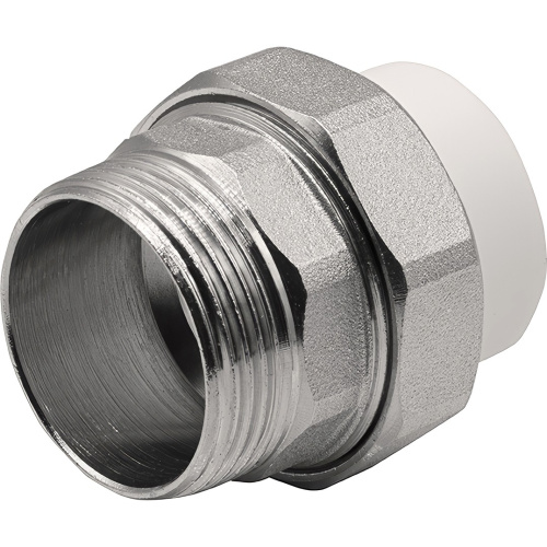 картинка Муфта THERMOLIGHT комбинированная разъемная PP-R НР 32х1 1/4quot; белый (5/80) от магазина Сантехстрой