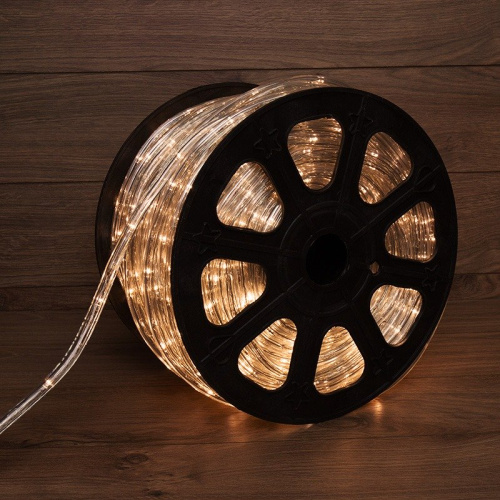 картинка Дюралайт LED,  свечение с динамикой (3W) - ТЕПЛЫЙ БЕЛЫЙ,  24 LED/м,  бухта 100м от магазина Сантехстрой