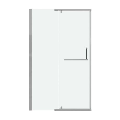 картинка Дверь в нишу 100.K33.03.110.10.00 Pragma (110*195) хром, стекло прозрачное, 1 место от магазина Сантехстрой