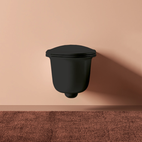 картинка Artceram CHIC Унитаз подвесной  безободковый 38х53 см, с крепеж. цвет черный матовый от магазина Сантехстрой