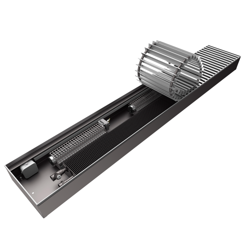 картинка Внутрипольный конвектор КЗТО Бриз В 260*80 *1200 Конц прав 24В FCM/БП36 U (5Ал 12) от магазина Сантехстрой