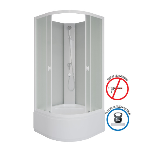 картинка Душ.каб. Niagara Promo P80/40/MT/BK (800х800х1950) 4 места от магазина Сантехстрой