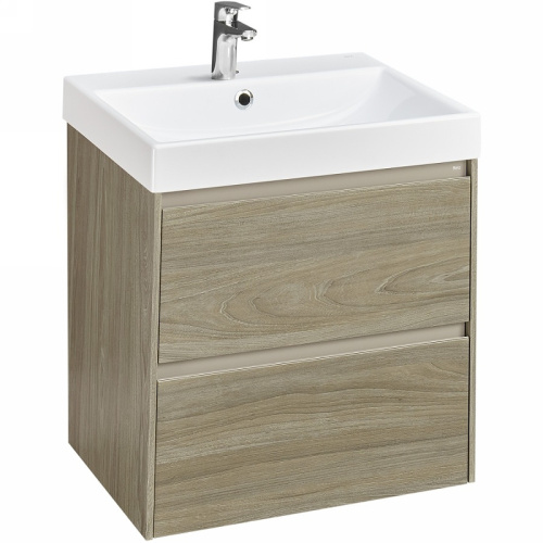 картинка Тумба под раковину Roca Ona 600 подвесная, 2 ящика, темный вяз (A857613511) от магазина Сантехстрой