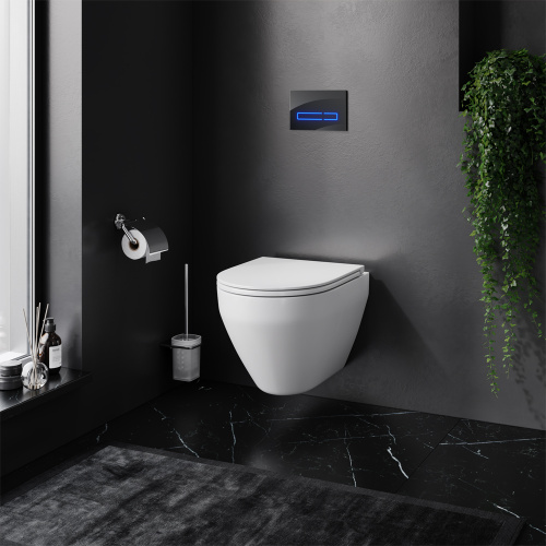 картинка IS450A38.701700 Инст с клав Touchless Pro стекло, чёрн с подв унит Spirit V2.0 FlashClean с сид м/л от магазина Сантехстрой