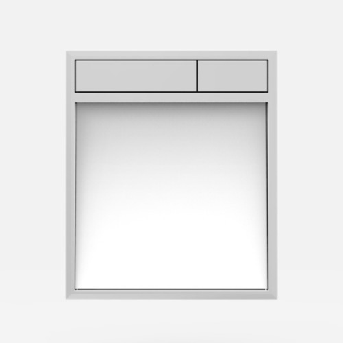 картинка SANIT Панель управления LIS(без подсветки), стекло белое/клавиши хром (Снято с производства!) от магазина Сантехстрой