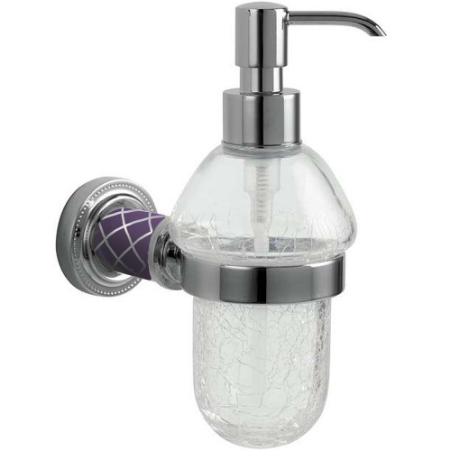 картинка Дозатор для жидкого мыла Boheme Murano 10912-V-CR Хром Фиолетовый от магазина Сантехстрой