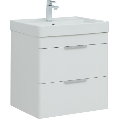 картинка Тумба под раковину Aquanet Ирис new 60 310144 подвесная Белая глянцевая от магазина Сантехстрой