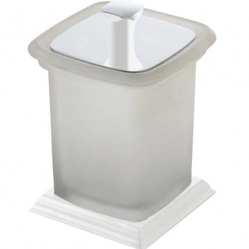 картинка Стакан для зубных щеток Art&Max Zoe AM-G-6831DX-Bi с крышкой Белый от магазина Сантехстрой