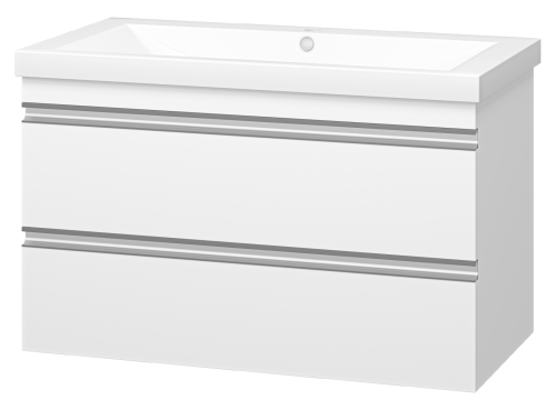 картинка Тумба с раковиной Ингрид 90 подвесная + раковина Misty Алиса 90 от магазина Сантехстрой