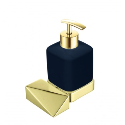картинка Дозатор для жидкого мыла Boheme New Venturo 10317-G-B Золото, Черный от магазина Сантехстрой