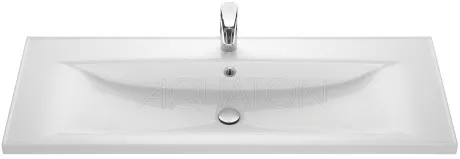 картинка Тумба с раковиной белый глянец 120,2 см Акватон Диор 1A1106K2DR010 от магазина Сантехстрой