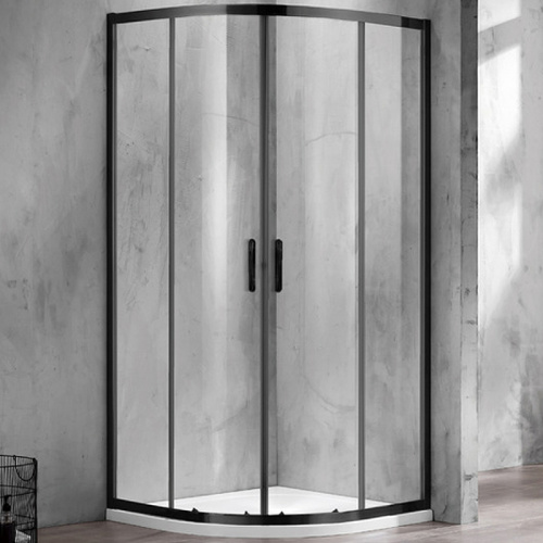 картинка Душевой уголок Azario Milton 90х90 AZ-ND2142 900 профиль Черный стекло прозрачное от магазина Сантехстрой