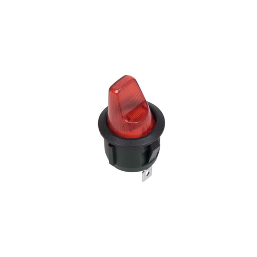 картинка Выключатель клавишный круглый 250V 6А (3с) ON-OFF красный REXANT от магазина Сантехстрой