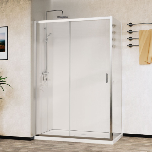 картинка Душевой уголок City VSR-5CT9011CL, 1100*900, хром, стекло прозрачное от магазина Сантехстрой