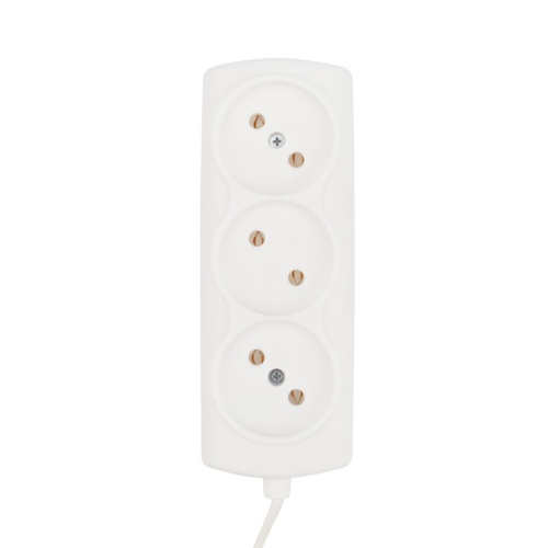 картинка Удлинитель PROconnect STANDARD 3 гнезда,  5 м,  2х0.75 мм²,  б/з,  белый от магазина Сантехстрой