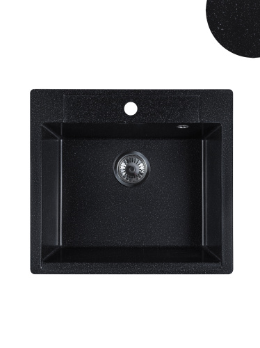 картинка Кухонная мойка прямоугольная 550х500мм Reflexion Cubi RX1555CL, уголь от магазина Сантехстрой