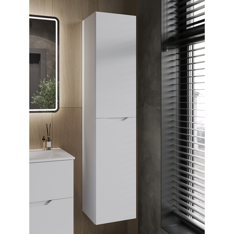 картинка Orange Line Li-35Puw Пенал подвесной 35 правый, матовый белый от магазина Сантехстрой