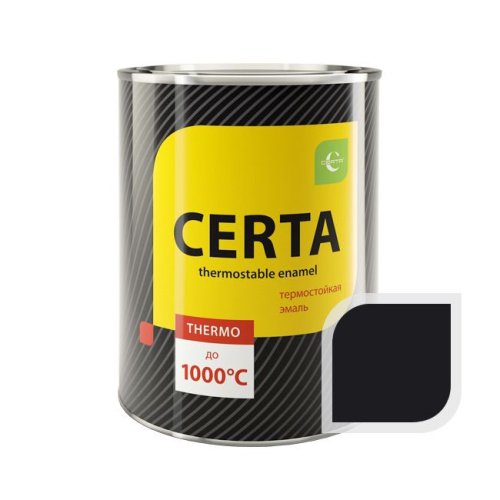 картинка Краска термостойкая "Certa" черная (банка 0,8кг) от магазина Сантехстрой