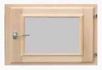 картинка Окно для бани 30х40 с ручкой (стеклопакет,липа) (М) от магазина Сантехстрой