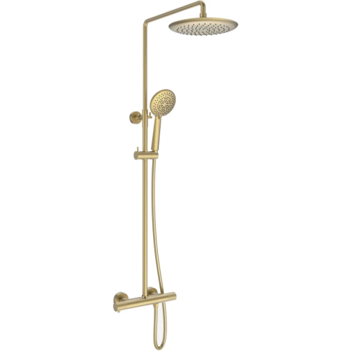 картинка Душевая система Vincea Desire VSFS-1D0TBG 250 мм, с термостатом, золотой матовый от магазина Сантехстрой