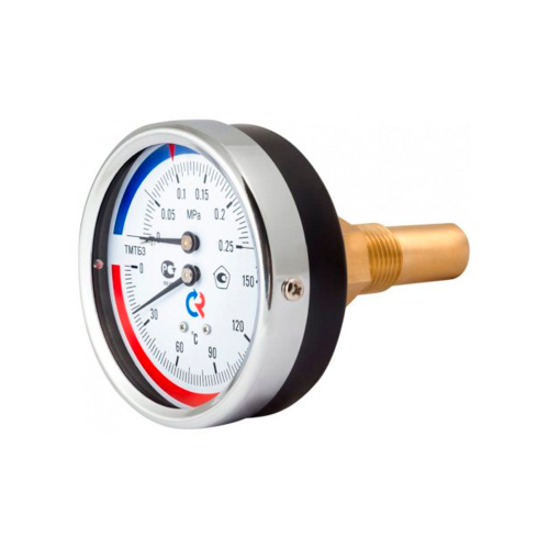 картинка Термоманометр РОСМА ТМТБ-31Т.2 80мм, (0-120С), (0-1,0МРа), G1/2, класс точности 2.5 от магазина Сантехстрой