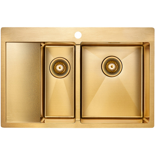 картинка Кухонная мойка Paulmark Union 78 PM537851-BGR Брашированное золото от магазина Сантехстрой
