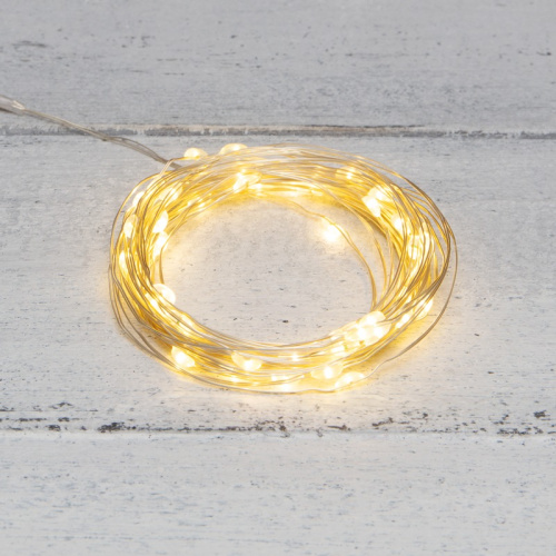 картинка Гирлянда Роса 5 м,  50 LED, USB,  теплое белое свечение NEON-NIGHT от магазина Сантехстрой