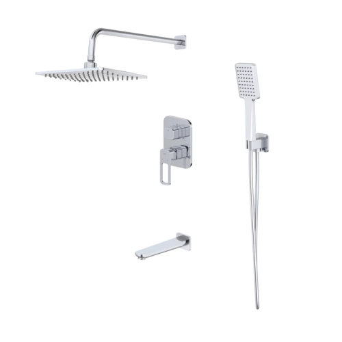 картинка Душевая система с тропическим душем, ручным душем и изливом IDDIS Slide (SLISB03i68) от магазина Сантехстрой