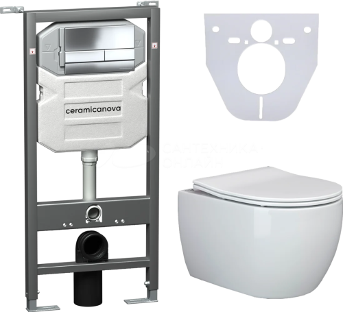 картинка Комплект Ceramica Nova cn3001_1002ch_1000 Белый от магазина Сантехстрой