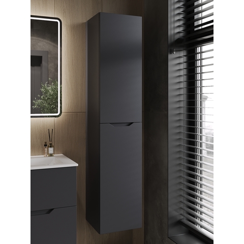 картинка Orange Line Li-35Pug Пенал подвесной 35 правый, матовый графит от магазина Сантехстрой