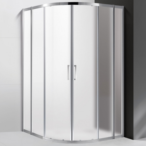 картинка Душевой уголок Cezares Molveno R-22 120х120 MOLVENO-R-22-100+20-P-Cr профиль Хром стекло рифленое от магазина Сантехстрой