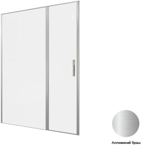 картинка 3.31038.BA PRIORITY, Дверь 8мм, 1600мм стекло Optiwhite, Easyclean, браш алюминий (294067) от магазина Сантехстрой
