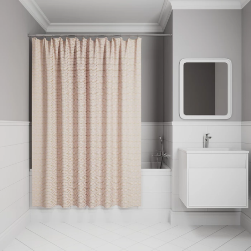 картинка Штора для ванной IDDIS Base 200x240 см, Полиэстер, розовый (BG01P24i11) от магазина Сантехстрой