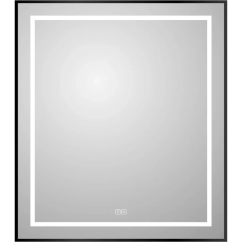 картинка Зеркало BelBagno Kraft SPC-KRAFT-700-800-LED-TCH-WARM-NERO 70x80 см, с LED-подсветкой, сенсорным выключателем, антизапотеванием, черный от магазина Сантехстрой