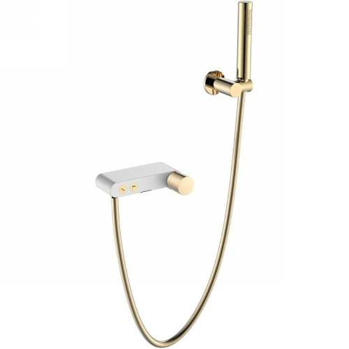 изображение смеситель для ванны boheme stick 123-wg.2 белый матовый золото