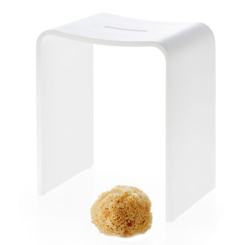 картинка Decor Walther Stone Stool Душевая табуретка 46x40x28см, цвет: белый от магазина Сантехстрой