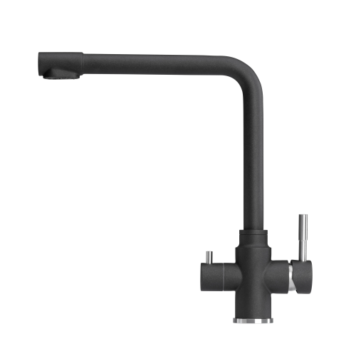 картинка смеситель для кухни rush ms9035-33black черный