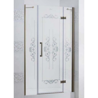 картинка Душевая дверь в нишу Cezares MAGIC-60/30-ROYAL PALACE-PP-Br-R матовое с прозрачным принтом от магазина Сантехстрой