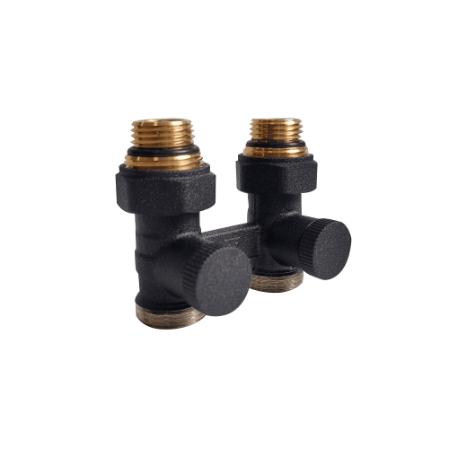 картинка Узел нижнего подключения КЗТО PREMIUM 1/2ʹ х 3/4ʹ Eurokonus, прямой RAL 1T103S9005 от магазина Сантехстрой