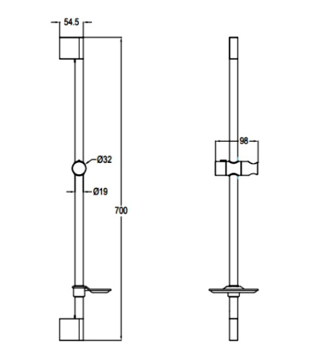 картинка Душевая штанга Bravat Хром (D141C-1) от магазина Сантехстрой
